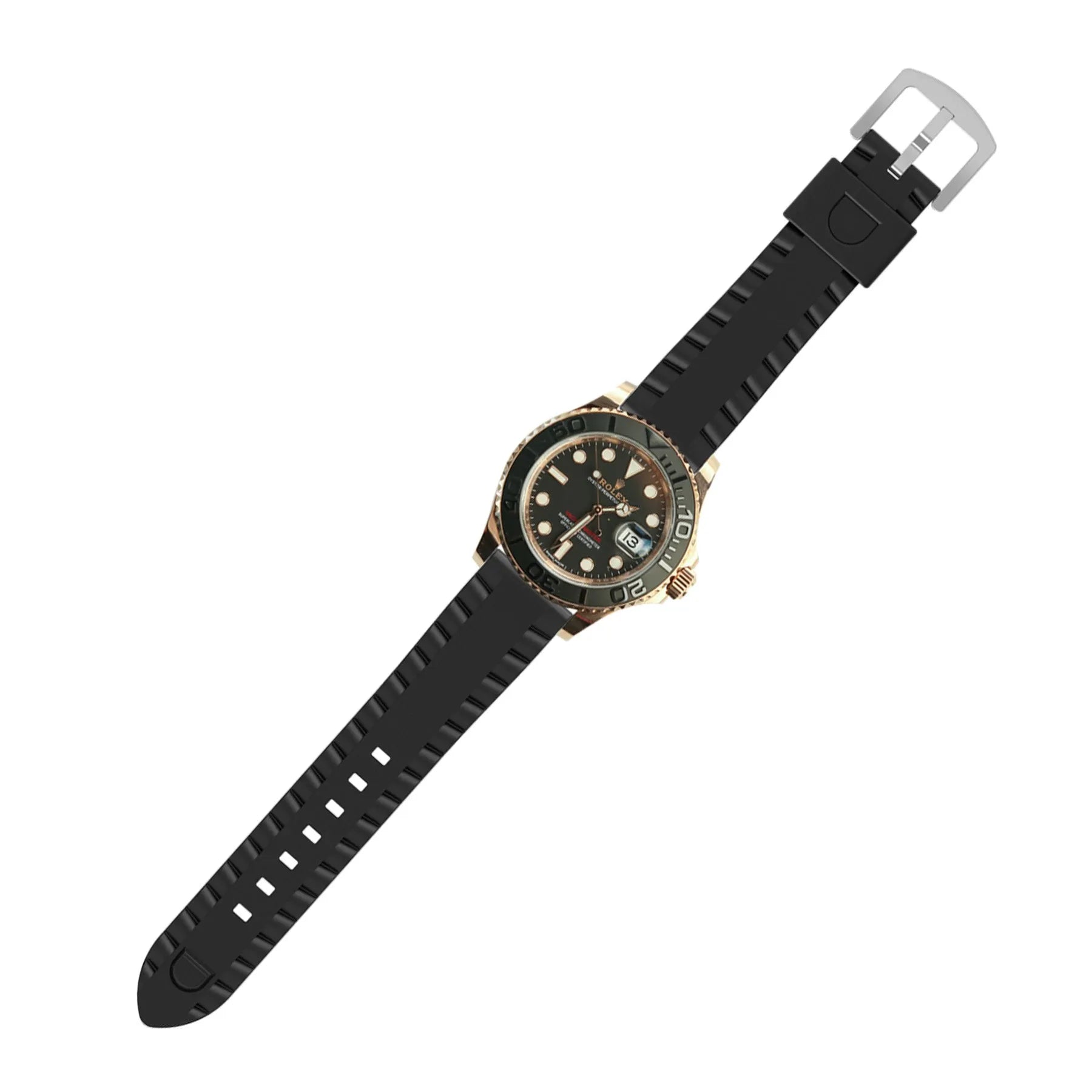 Coros Apex 4 - 46mm Wave Silicone Strap (Black)