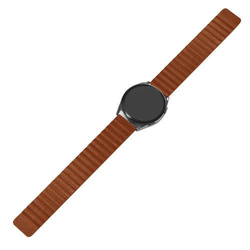 Amazfit GTS 4 Leather Loop Strap (Brown)