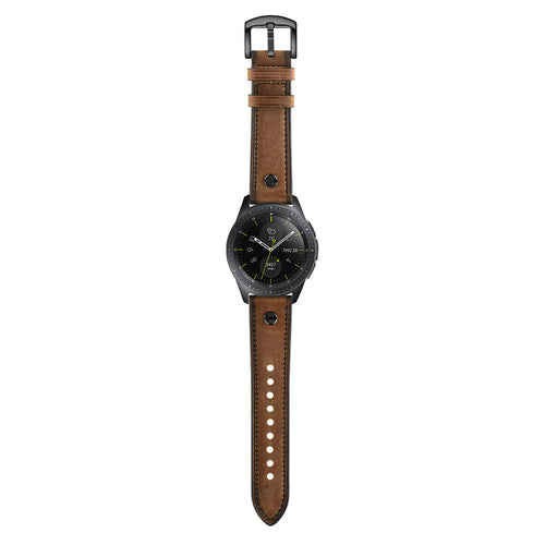 Xiaomi Watch S3 geschroefde leren bandje (donkerbruin)