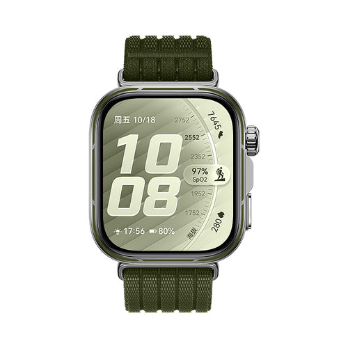 Huawei Watch Fit 5 Pro ultradunne nylon band (donkergroen)