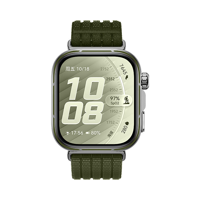 Huawei Watch Fit 5 Pro ultradunne nylon band (donkergroen)