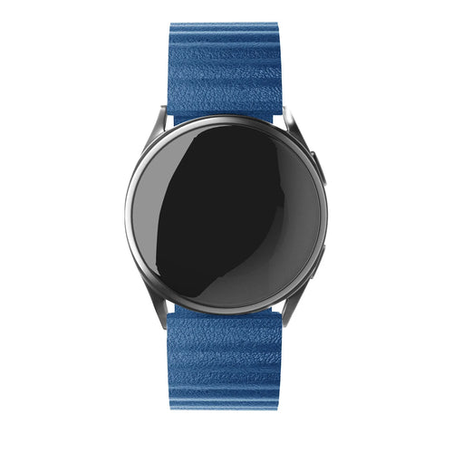Amazfit Bip U (Pro) leren loop bandje (donkerblauw)