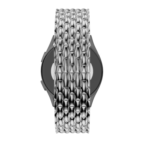 Bandz Garmin Forerunner 55 Steel Strap 'Dragon' (Silver)