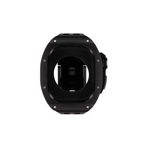 Reqior Apple Watch 45mm Polymer and Metal Case with Rubber Strap (Black)