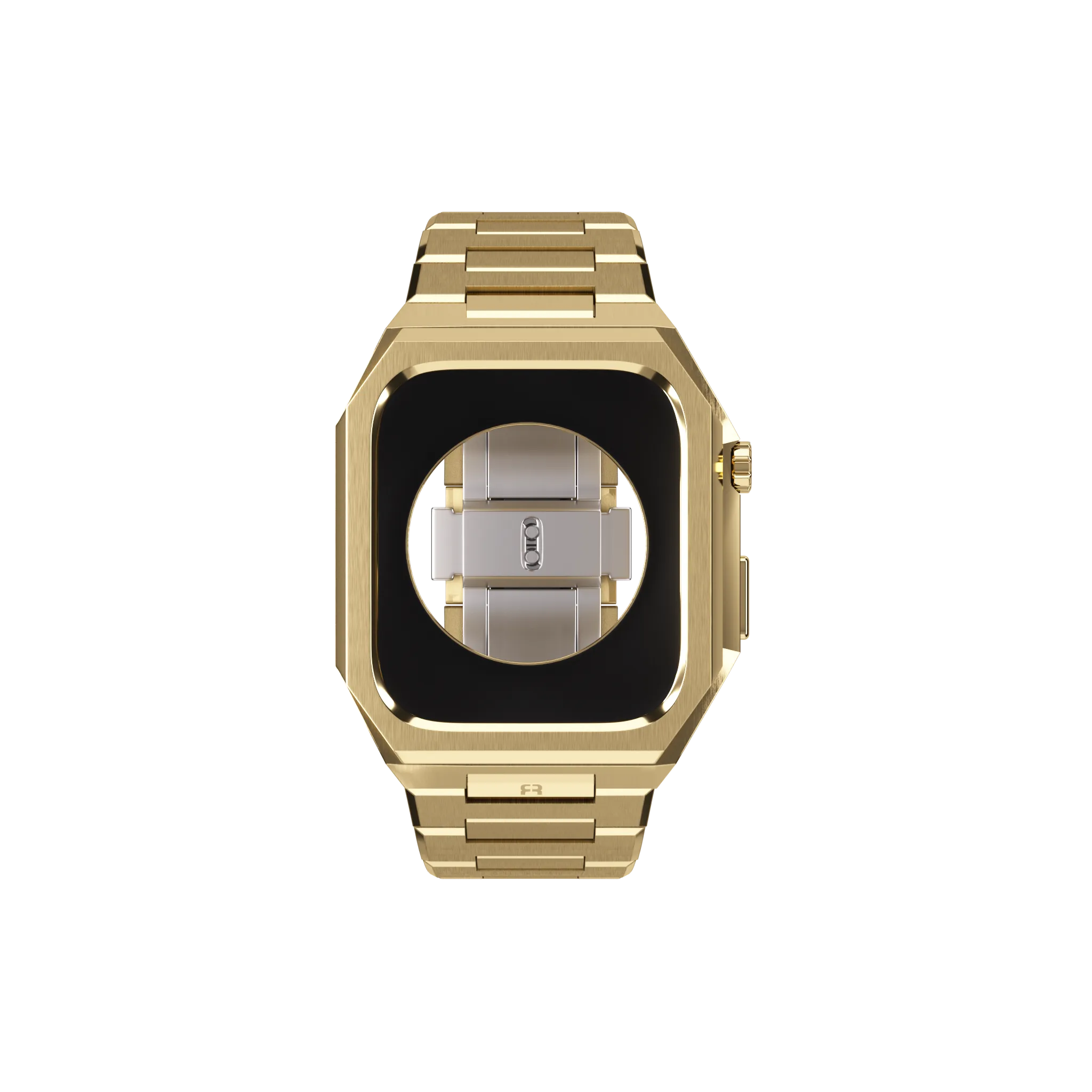 Reqior Apple Watch 45mm Case with Steel Strap 'Nautilus' (Gold)