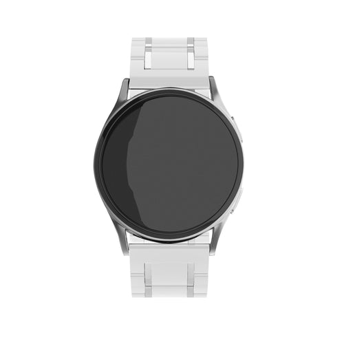 Correa ceramica con establones Samsung Galaxy Watch 6 Classic 43mm (blanco/plateado)