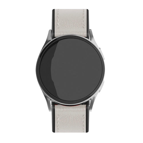 Suunto vertikaler Leder Hybrid-Armband (weiß)