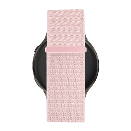 Nylon Loop Strap, light pink, on a watch, direct front view