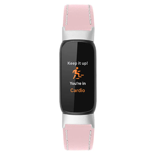 Fitbit Luxe modern leren bandje (roze)
