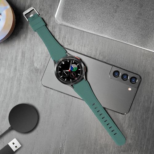 Bracelet silicone sergé Amazfit Active (vert sapin)