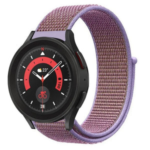 Nylon Strap, purple, on a watch, direct front view