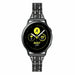 Bracelet acier petits diamants Samsung Galaxy Watch Active (noir)