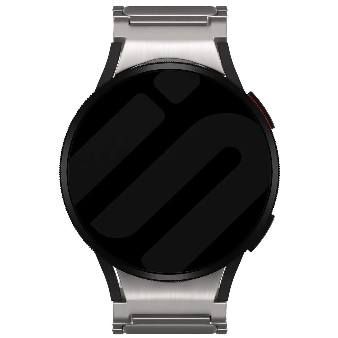 Titanium Strap 'One Push', on a watch, direct front view