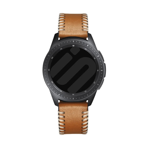 Gard Pro Health Smartwatch 3 - 48mm Lederarmband mit Ziernähten (Braun)