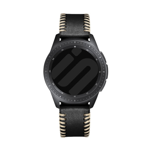Suunto Run Stitched leren band (zwart)