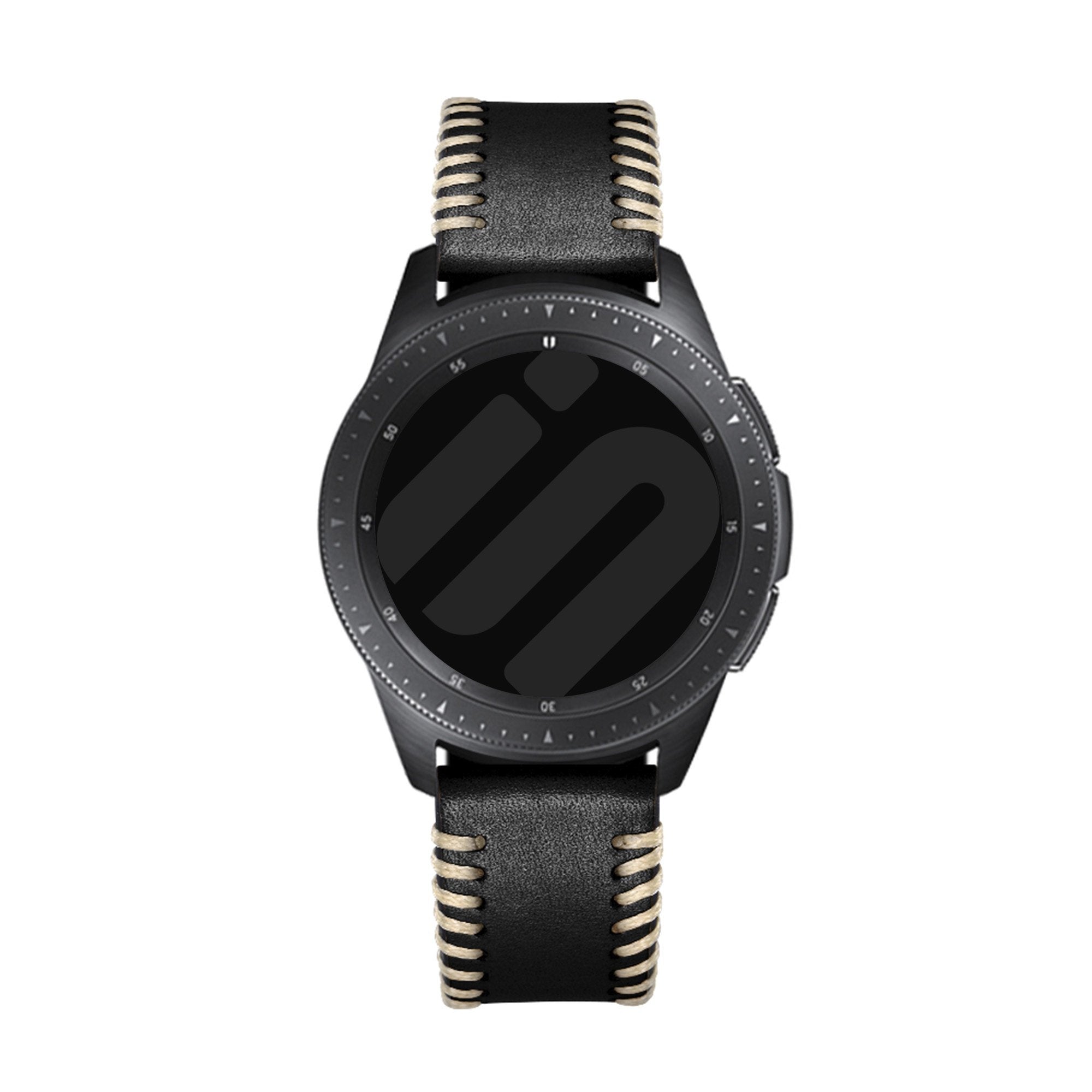 Huawei Watch GT 6 - 46mm Stitched Lederarmband (Schwarz)