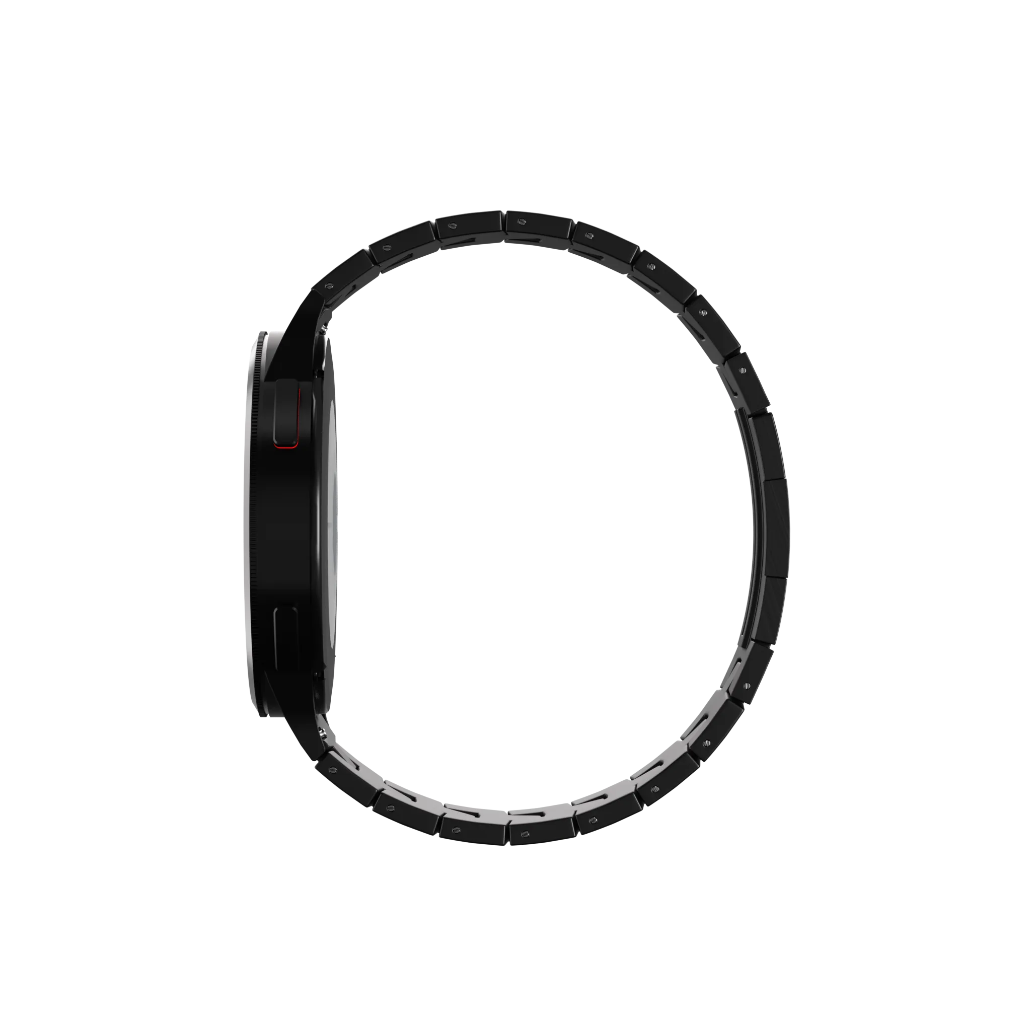Gard Pro Health Smartwatch 3 - 48mm Gebürstetes Titanarmband (Flache Schließe) (Schwarz)