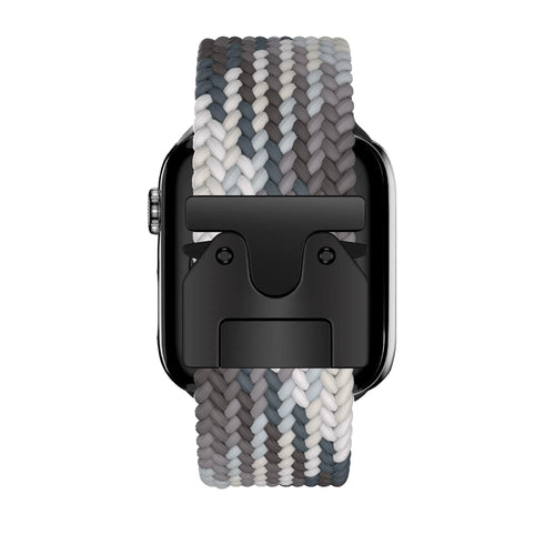 Bandz Correa nylon trenzada con P-buckle Apple Watch (mandala negra) 