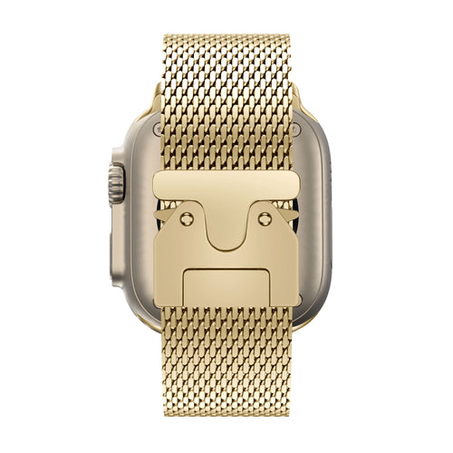 Bandz Apple Watch Ultra Milanese loop band met P-buckle (goud)