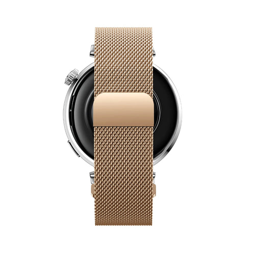 Bandz Fossil Gen 5e - 42mm Milanese band 'Easy fit' (rosé goud)