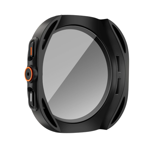 Bandz Funda de PC cuadrada con vidrio Samsung Galaxy Watch 7 - 44 mm (negro)