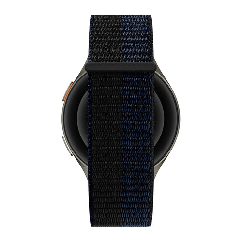 Bandz Huawei Watch GT 7 Pro Nylon Strap 'Easy Fit' (Black/Blue)