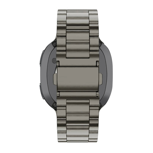 Steel Strap 'Classic', graphite, on a watch, direct rear view