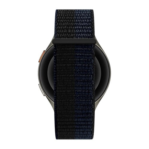 Bandz Amazfit GTS 4 Nylon Strap 'Easy Fit' (Black/Blue)