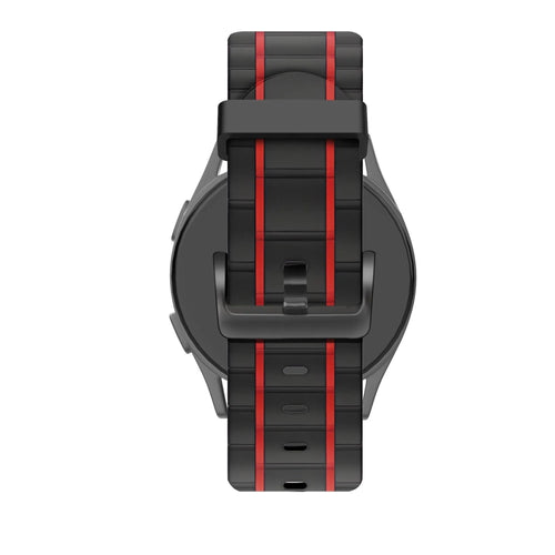 Bandz Suunto Vertical 2 Striped Sport Strap (Black/Red)