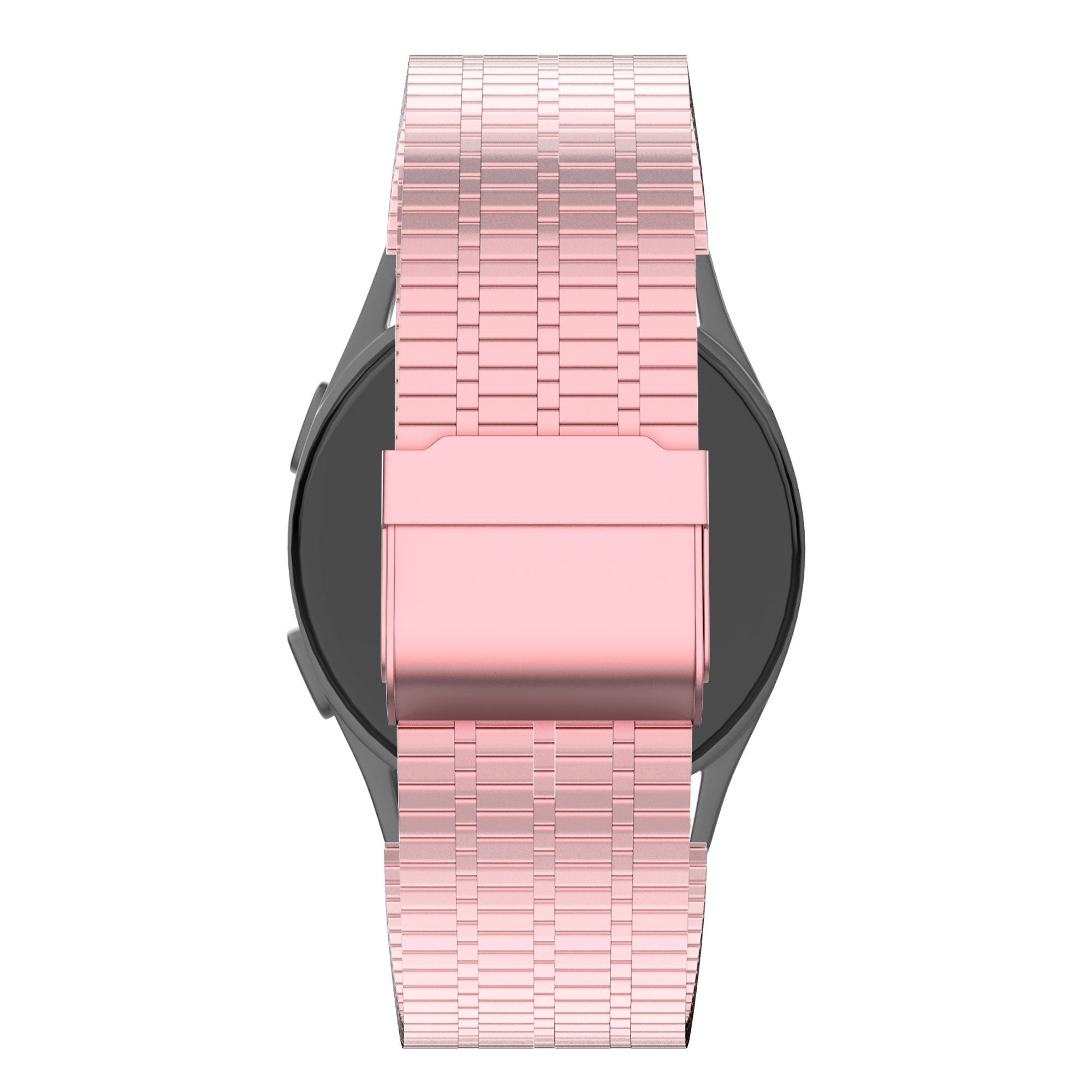 Bandz Amazfit Active 3 Premium Adjustable Steel Strap (Pink Sand)