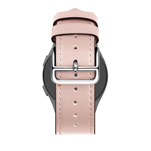 Bandz Amazfit Active 3 Premium Lederarmband 'Deluxe' (Rosa)