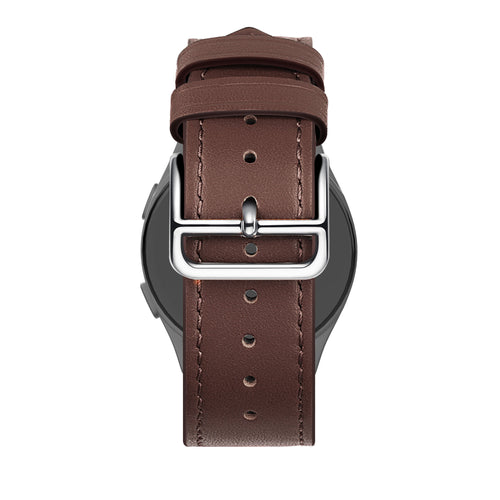 Bandz Huawei Watch 5 - 46mm Lederarmband 'Deluxe' (Braun)