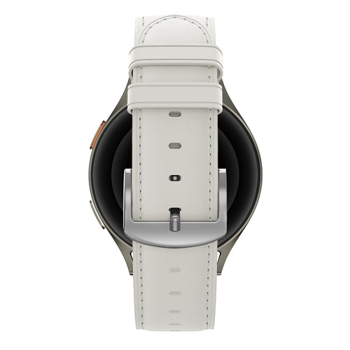 Bandz Huawei Watch GT 5 Pro - 42mm lederen band 'Easy fit' (wit)