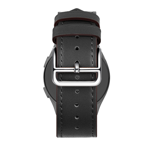 Bandz Huawei Watch GT 6 - 46mm lederen band 'Deluxe' (zwart)