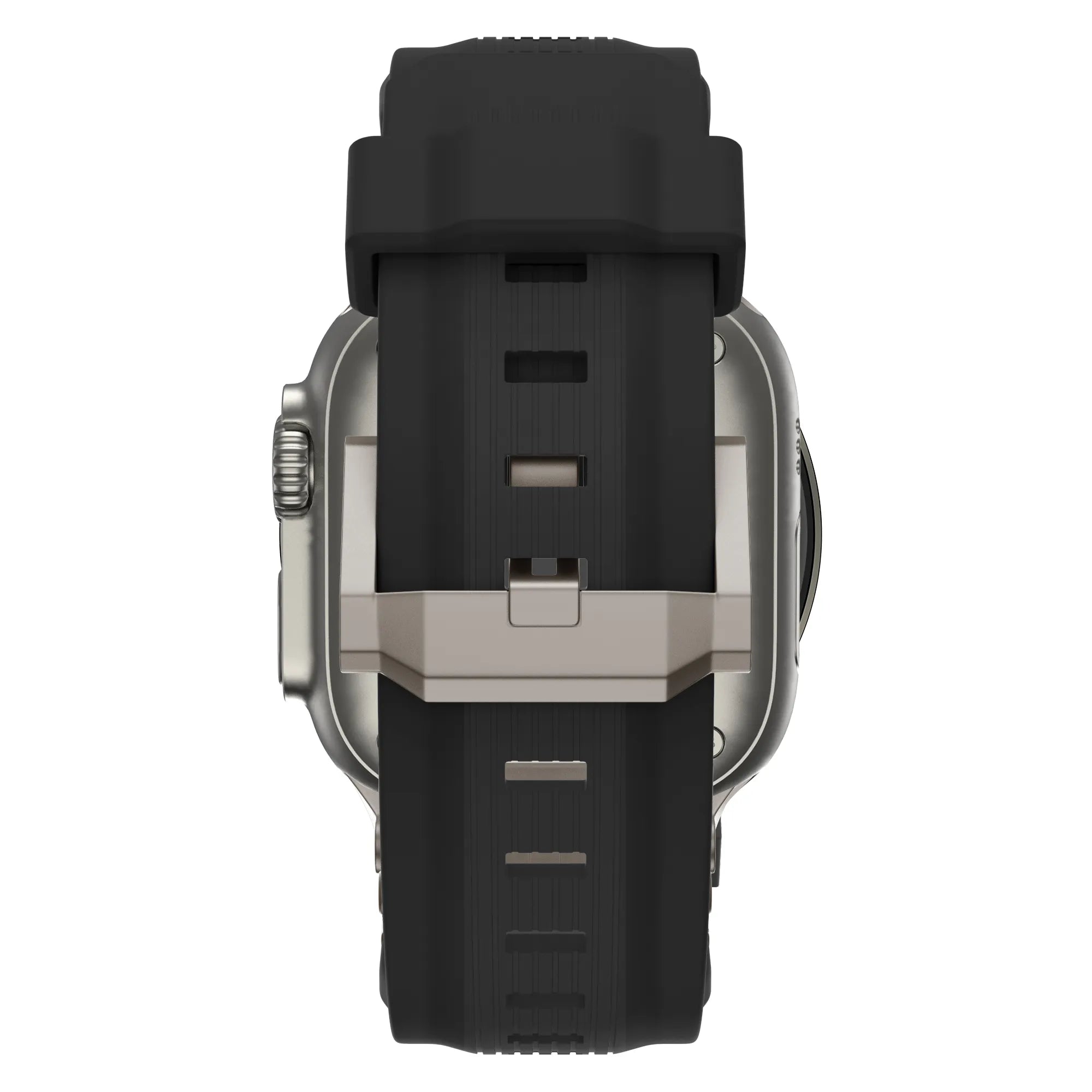 Bandz Apple Watch Armband aus Flüssigsilikon 'Explorer' (Schwarz mit Titan)