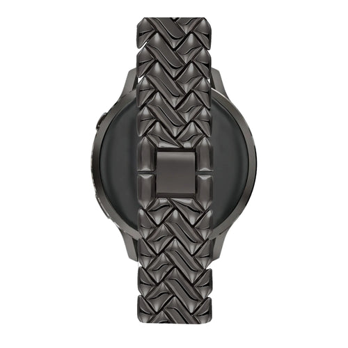 Bandz Bracelet metal 'V-Type' Garmin Forerunner 265s (noir)