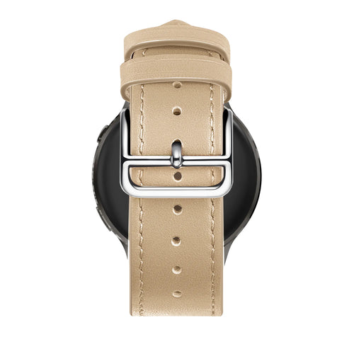 Bandz Garmin Forerunner 265s Lederarmband 'Deluxe' (Milk Tea)