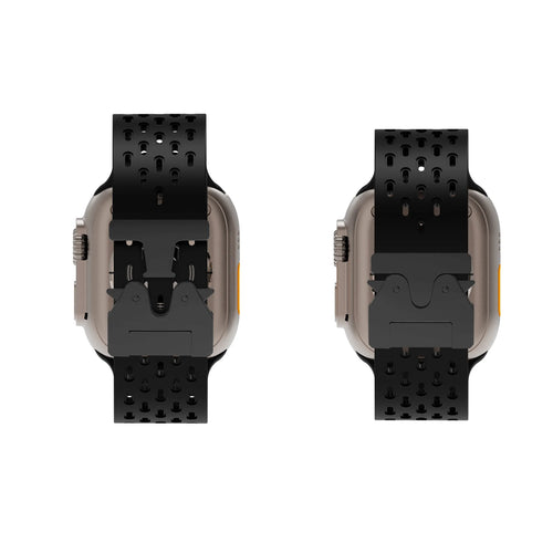 Apple Watch Silicone Air Strap with P-Buckle (Black)