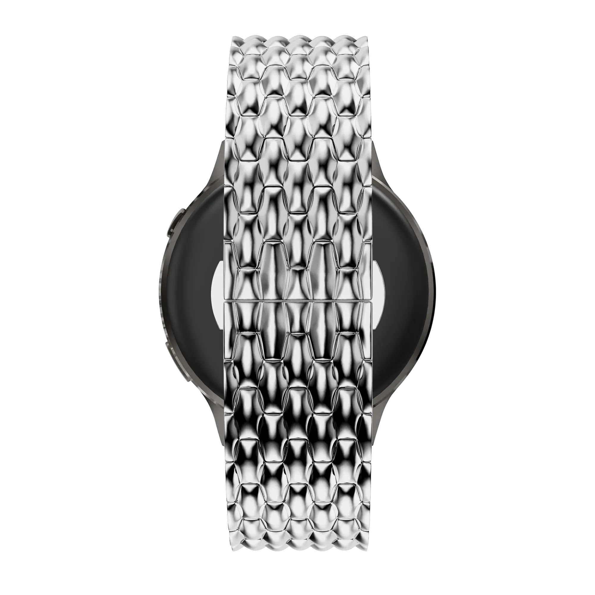 Bandz Garmin Approach J1 Stahlarmband 'Dragon' (Silber)