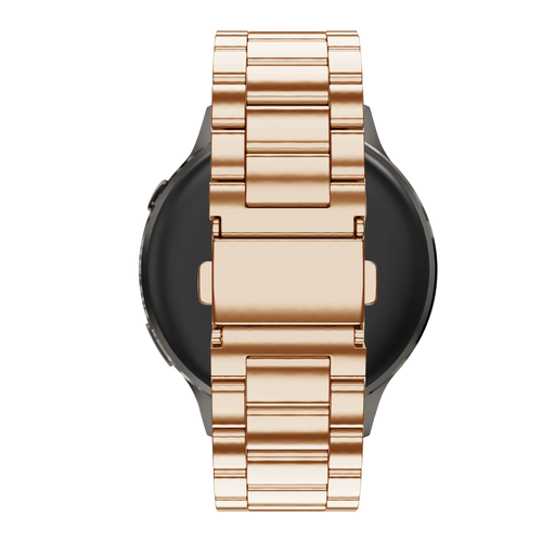 Steel Strap 'Classic', rose gold, on a watch, direct rear view