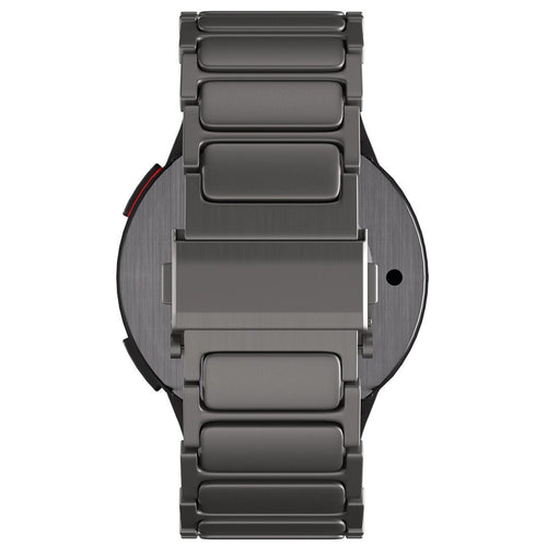 Titanium Strap 'One Push', graphite, on a watch, direct rear view