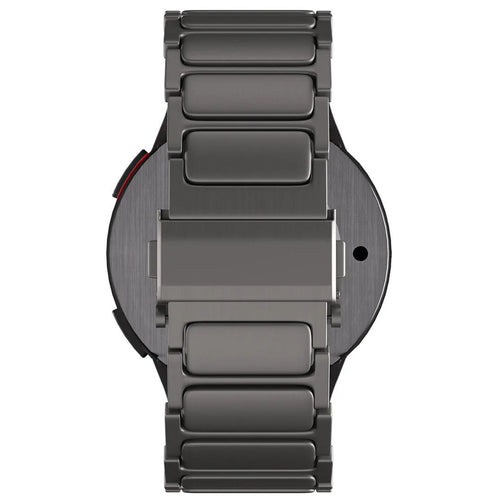 Titanium Strap 'One Push', graphite, on a watch, direct rear view