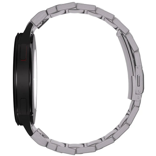 Titanium Strap 'One Push', silver, on a watch, direct rear view