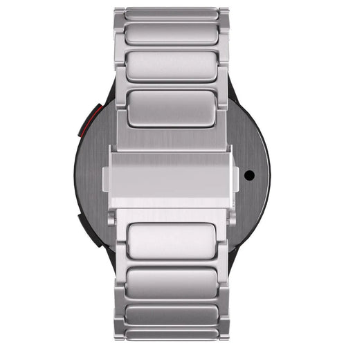 Titanium Strap 'One Push', silver, on a watch, direct rear view