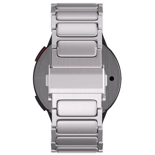 Titanium Strap 'One Push', silver, on a watch, direct rear view