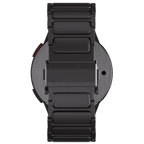 Titanium Strap 'One Push', black, on a watch, direct rear view