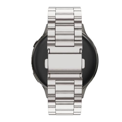 Steel Strap 'Classic', starlight, on a watch, direct rear view