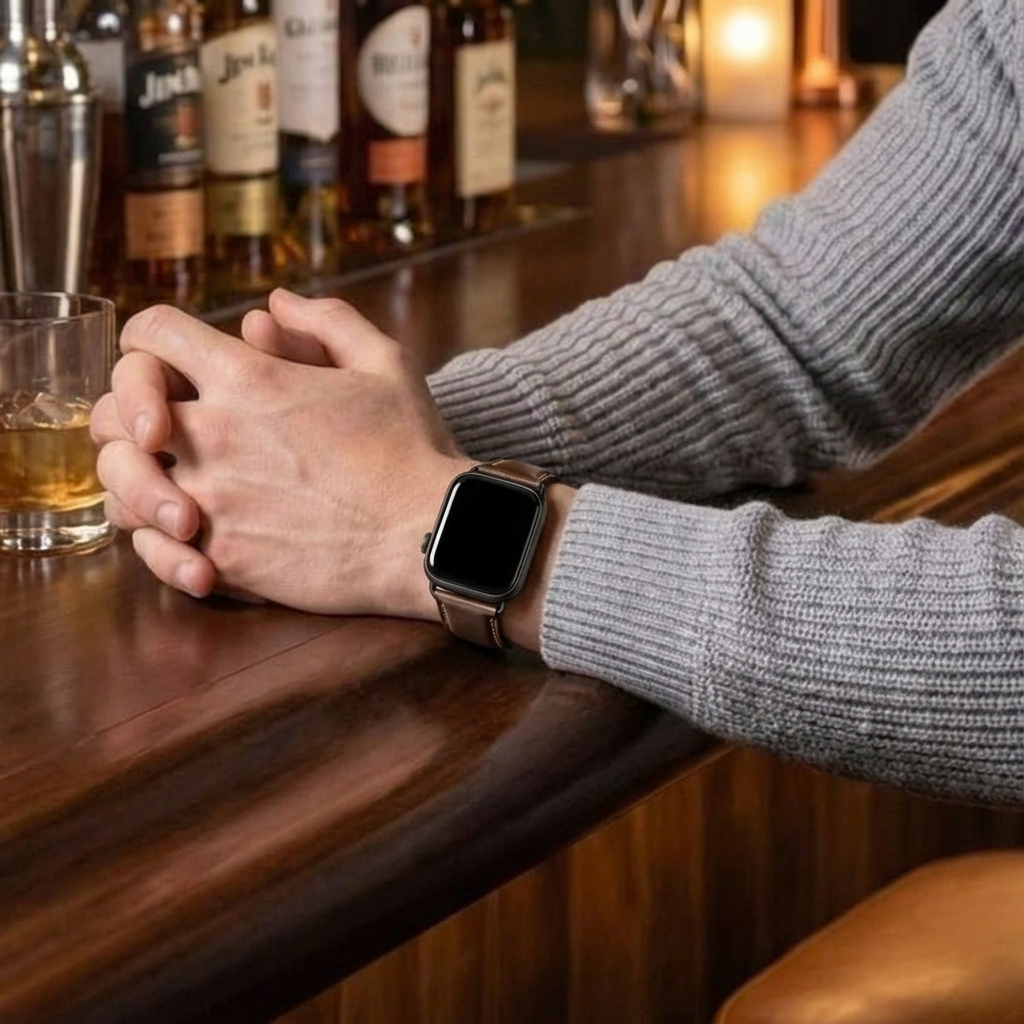 Correa cuero Apple Watch (marrón oscuro)