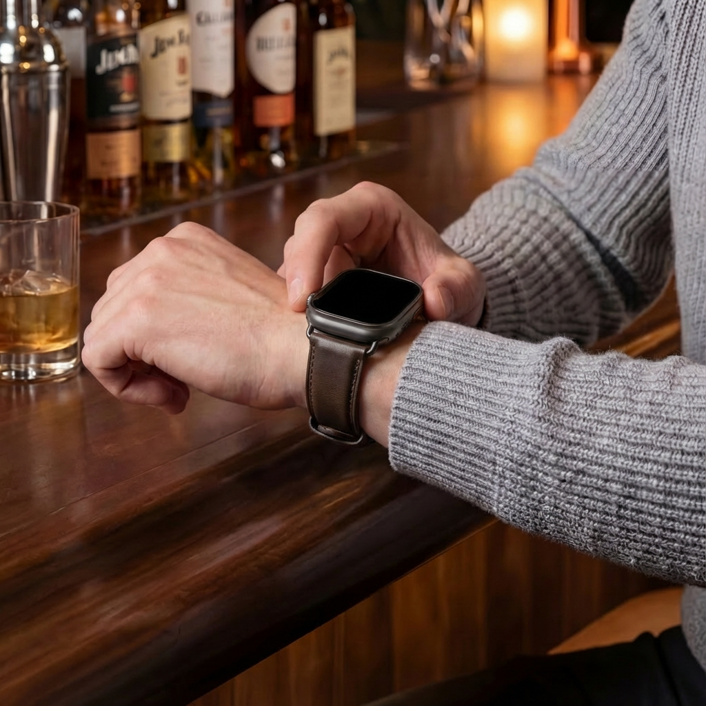 Correa cuero Apple Watch (marrón oscuro)