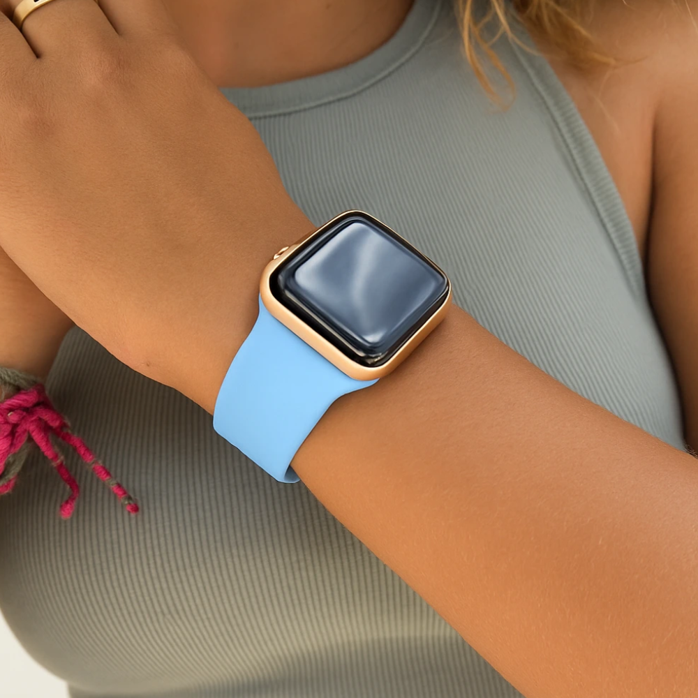 Correa silicona Apple Watch (azul agua)